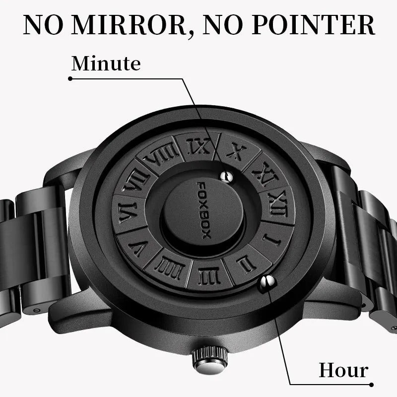 LIGE Luxury Watch Men Creative Scrolling Pointer Magnetic Force Sport Watches Men Quartz Chronograph Man Clock Relogio Masculino