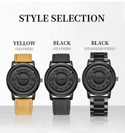 LIGE Luxury Watch Men Creative Scrolling Pointer Magnetic Force Sport Watches Men Quartz Chronograph Man Clock Relogio Masculino